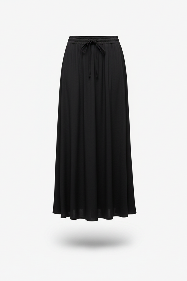 Jupe Longue Noire Fluide Chic