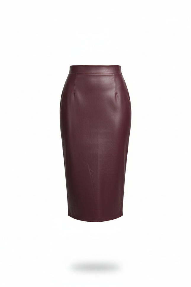 Jupe Crayon Longue Cuir