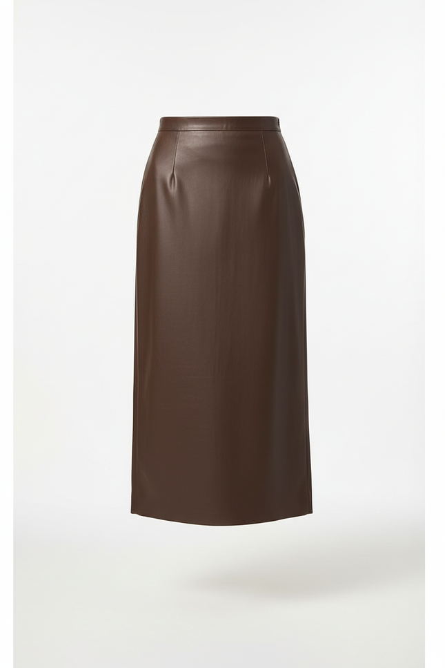 Jupe En Cuir Longue Crayon