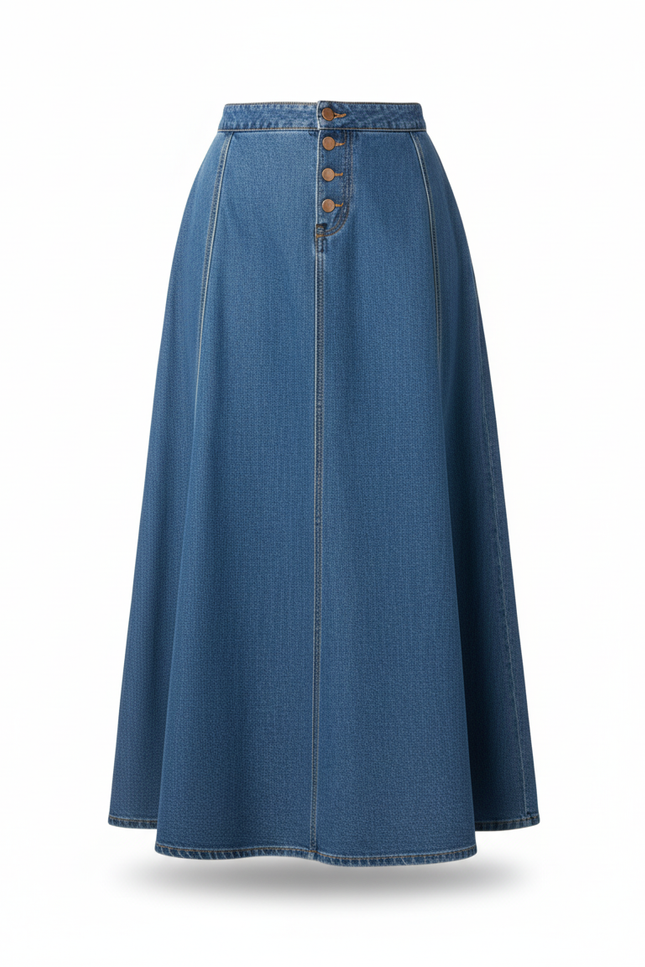 Jupe Longue Jean Évasée