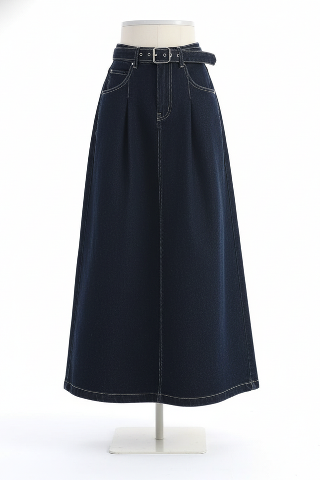 Jupe Longue Boutons Devant