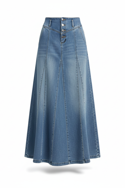 Jupe Jean Longue Sans Fente