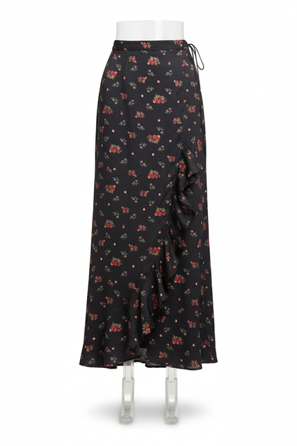 Jupe Longue Florale Fendue Fluide