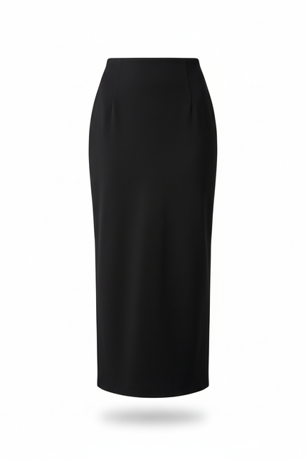 Jupe Longue Noire Taille Haute Élégante