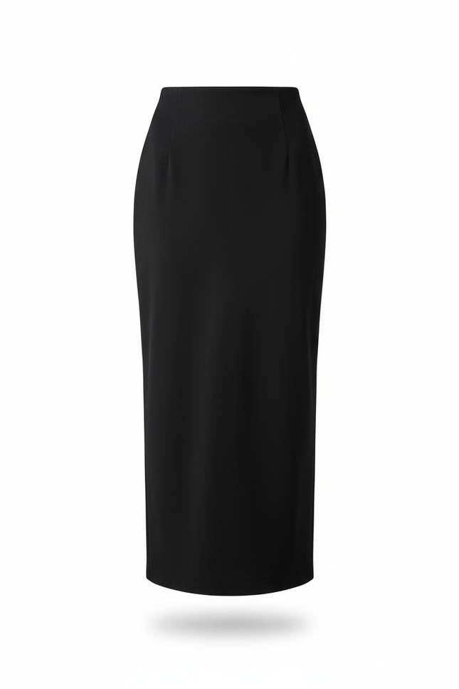 Jupe Longue Noire Taille Haute Élégante
