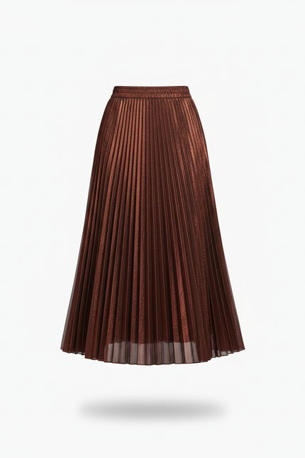 Jupe Longue Plissée Paillette