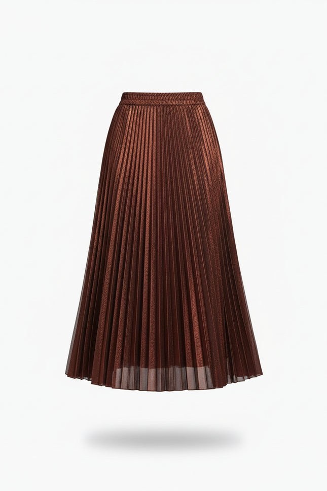 Jupe Longue Plissée Paillette