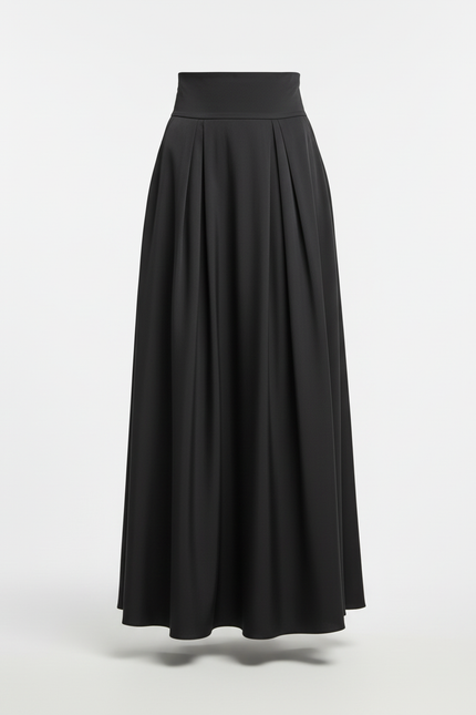 Jupe Longue Noire Fluide Élégante Tendance