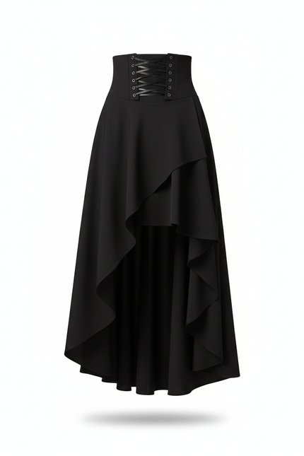 Jupe Longue Noire Popeline