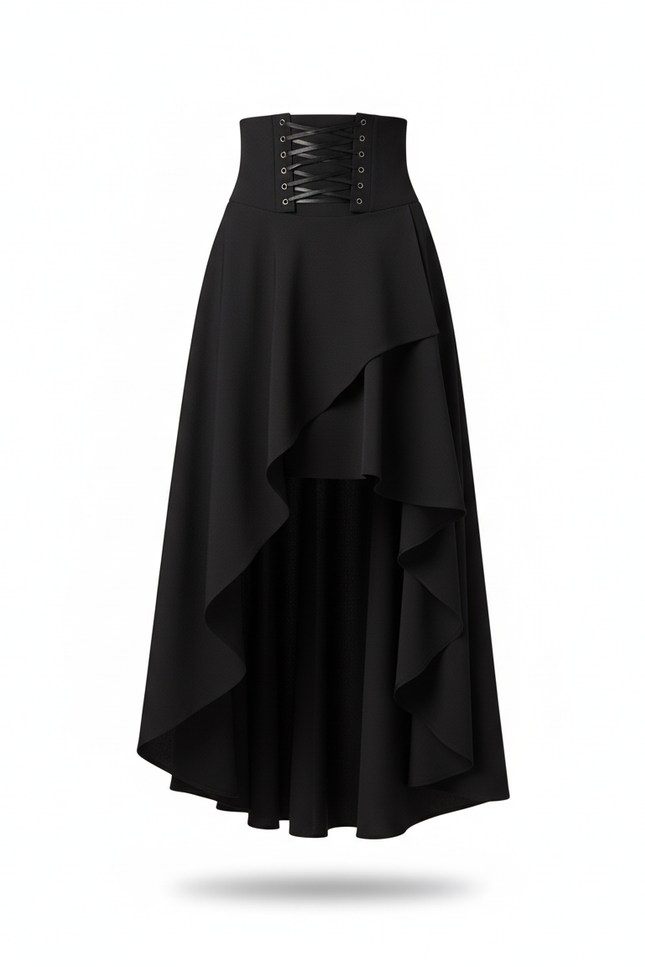 Jupe Longue Noire Popeline