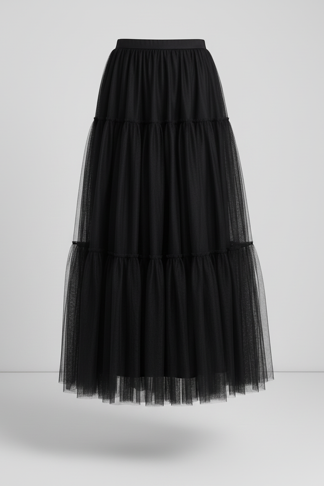 Jupe Longue Blanche Tulle Fluide