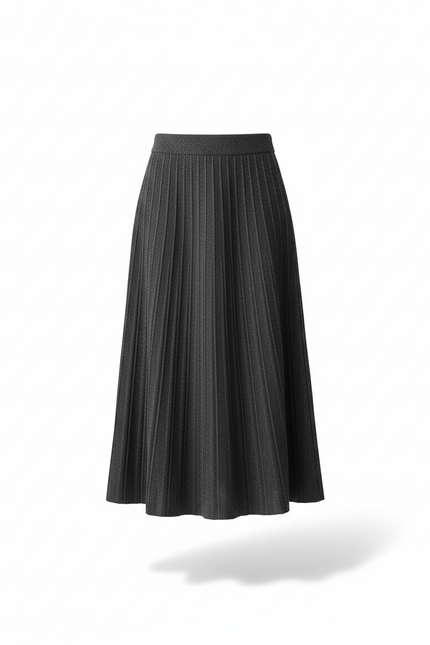 Jupe Longue Plissee Taille Elastique