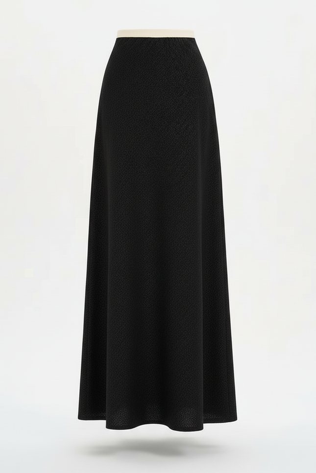 Jupe Longue A-Line Texturée Chic